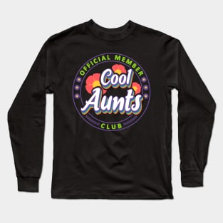 Official Member Cool Aunts Club Flowers Retro Long Sleeve T-Shirt